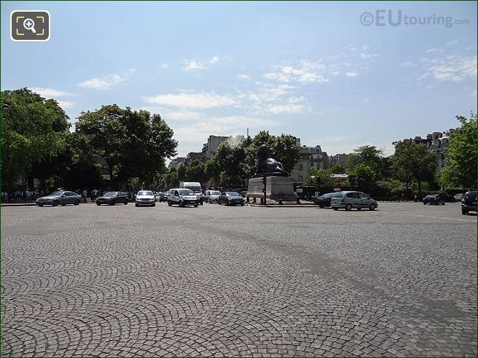 Cobbled intersection at Place Denfert-Rochereau