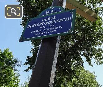 14th Arr sign post Place Denfert-Rochereau