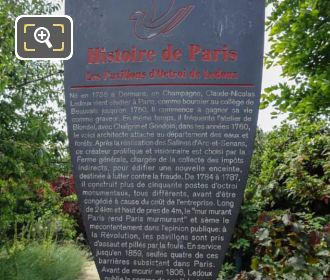 Tourist info Les Pavillons d'Octroi de Ledoux