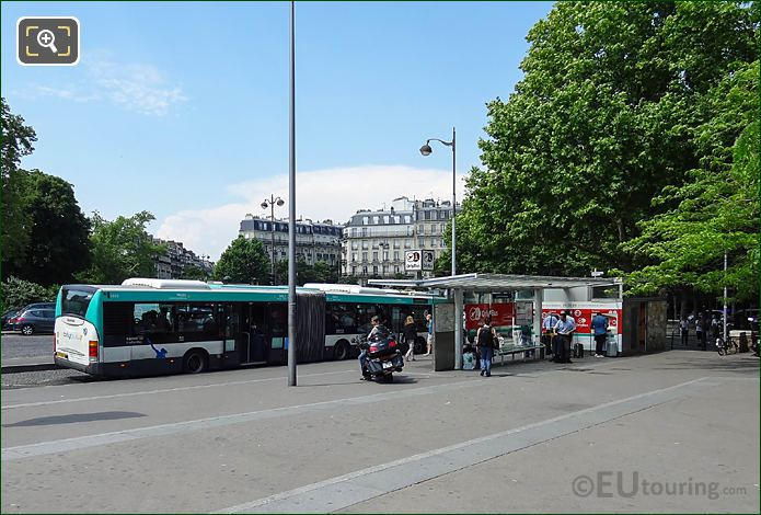 Orly Airport Bus at Stop in Place Denfert-Rochereau