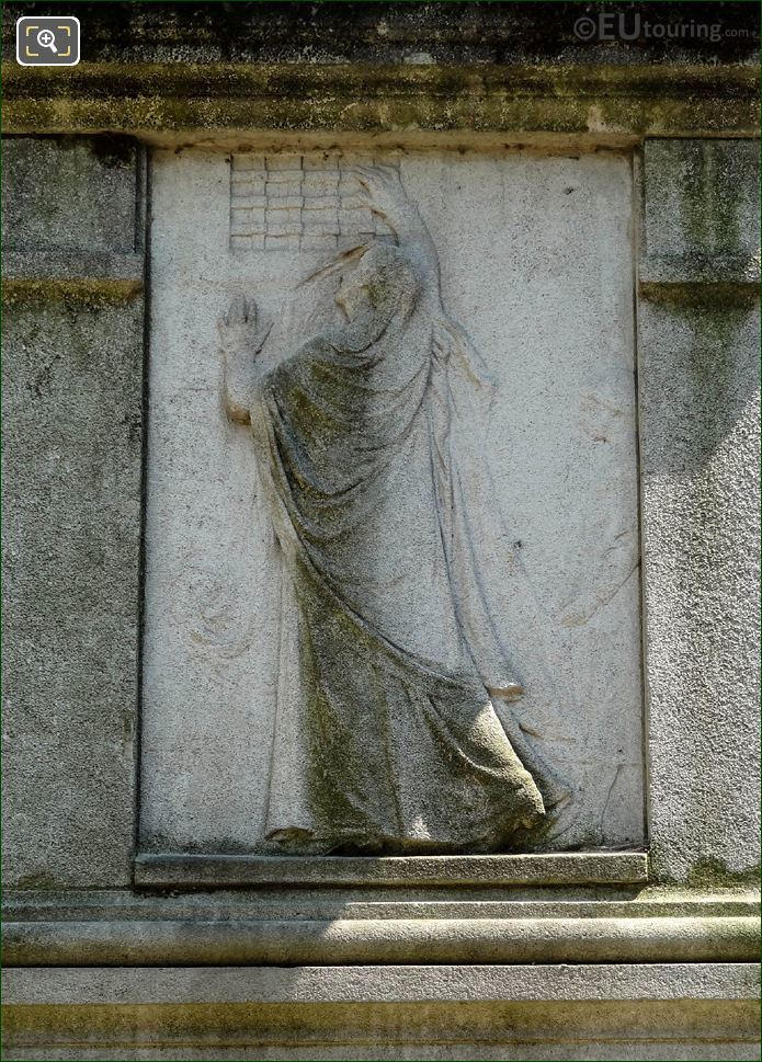 West side stone relief Francois-Vincent Raspail monument