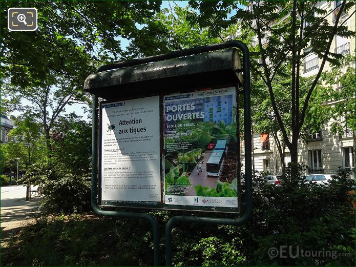 Ecole du Breuil advert at Place Denfert-Rochereau