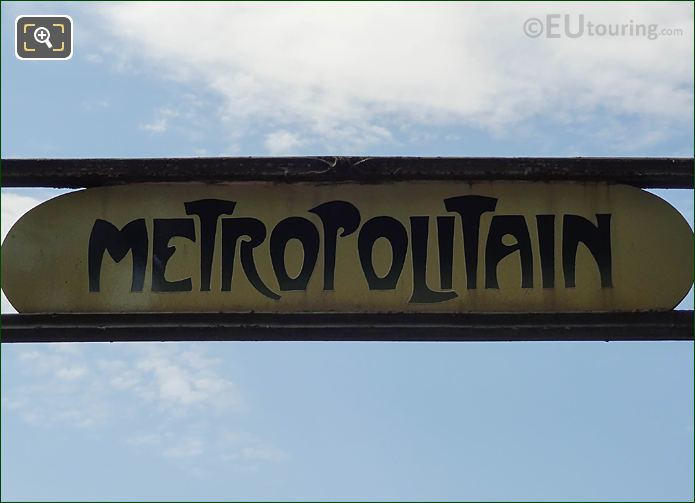 Traditional Metropolitain sign at Place Denfert-Rochereau