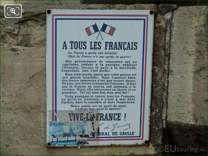 General Charles de Gaulle 1940s speech at Place Denfert-Rochereau