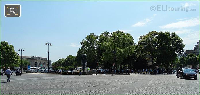 Cobbled street to oldest train station Place Denfert-Rochereau