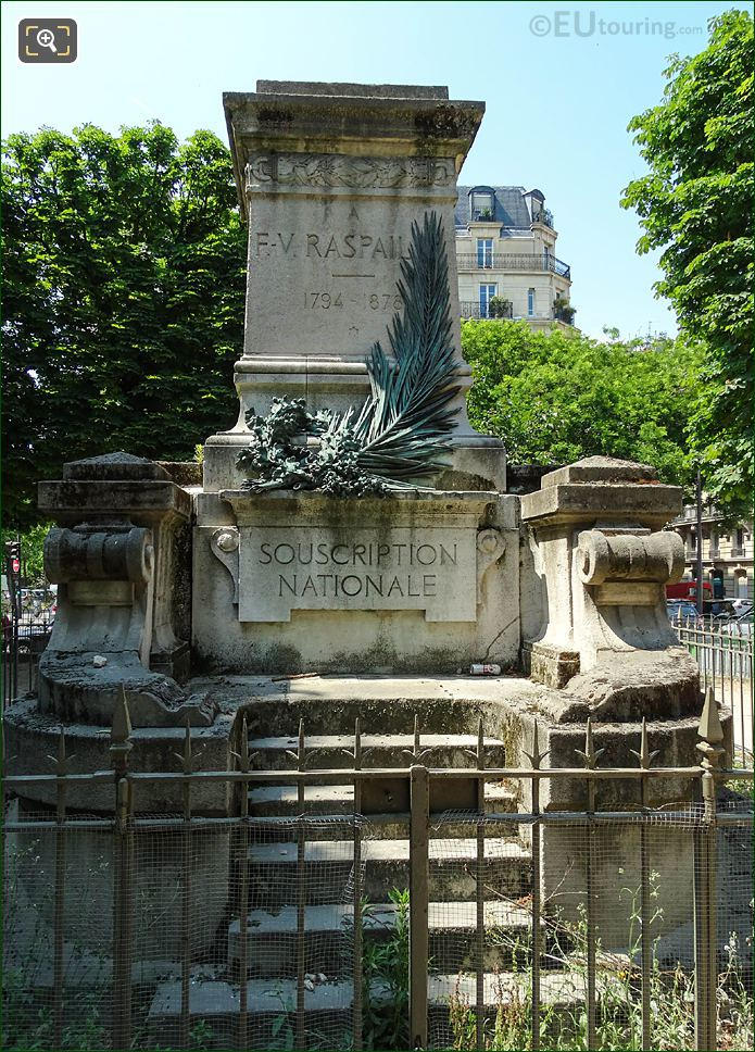 Front of Francois-Vincent Raspail monument by Leopold Morice