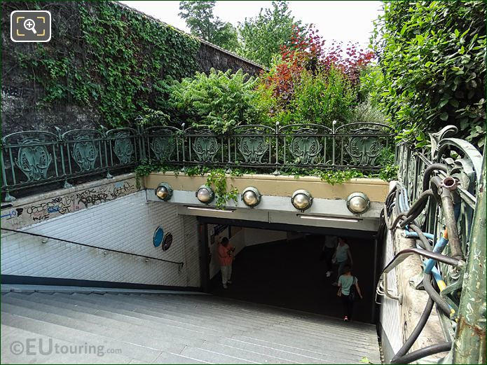 Art Nouveau entrance to Denfert-Rochereau Metro station