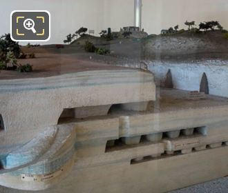 Scale model Paris City underground quarries