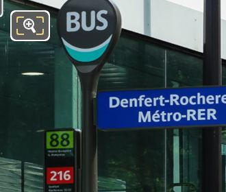 Gare Denfert-Rochereau Paris bus stop 88 and 216