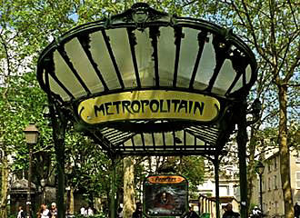 Metro art nouveau entrance at Place des Abbesses