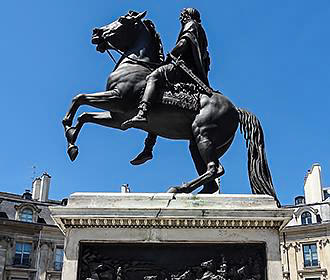 King Louis XIV monument in Place des Victoires