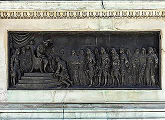 Bas relief in Place des Victoires