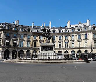 Place des Victoires in Paris France