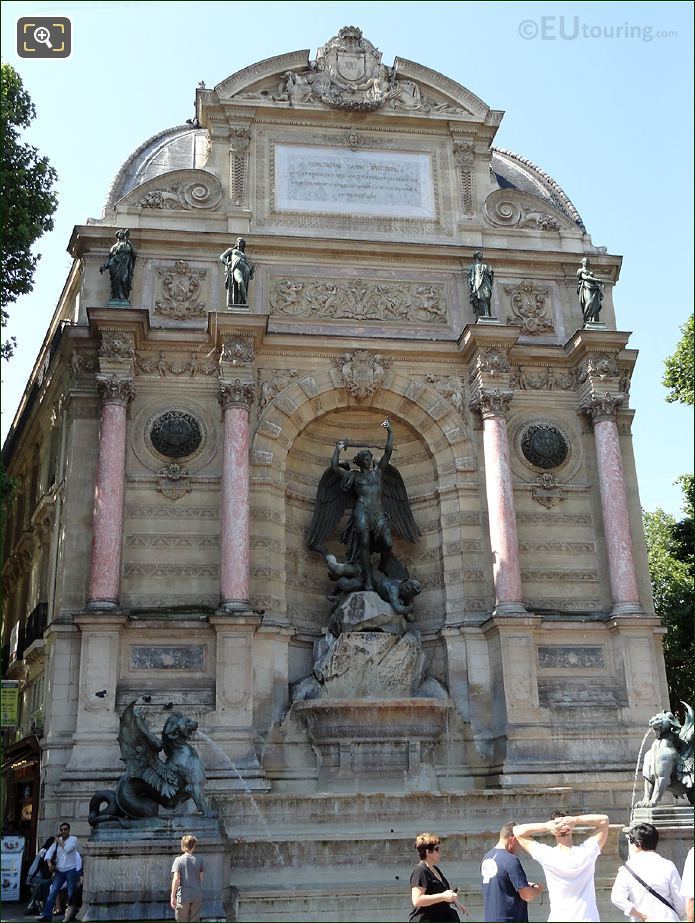 Fontaine Saint Michel and Place Saint Michel