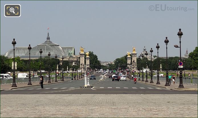 Grand Palais glass roof and Pont Alexandre III