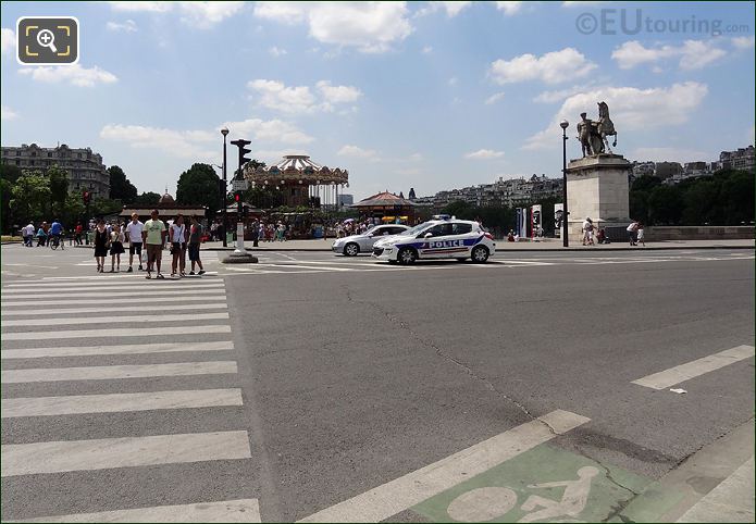 Pont d'Iena south end along Quai Branly