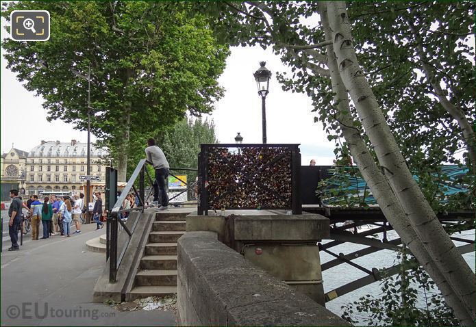 Pont des Arts north end steps