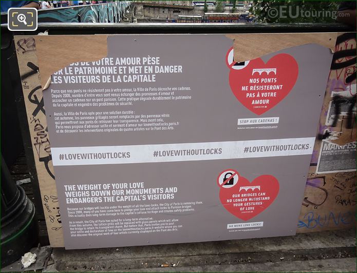 Lovewithoutlocks information board