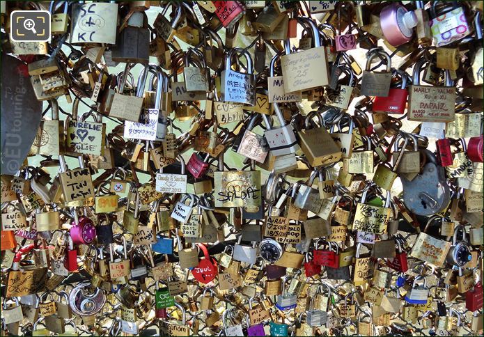 Pont des Arts and 100s of padlocks