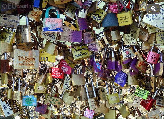 Pont des Arts padlock Chantal + Bakary