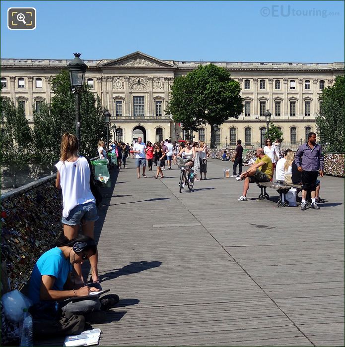 The Pont des Arts pedestrian bridge