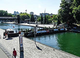 Pont Flottant de la Villette across the Canal de l'Ourcq