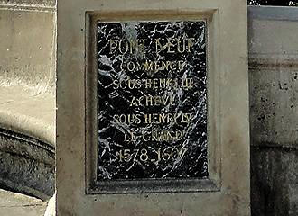 Pont Neuf plaque