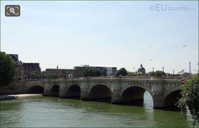 View of Pont Neuf from bank of River Seine