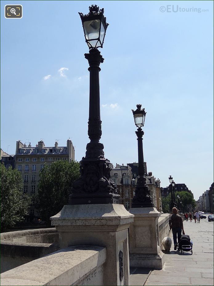 lamp posts on oldest bridge in Paris