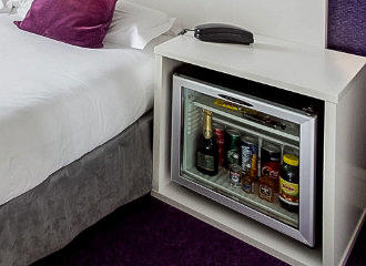 Porte de Versailles Hotel mini bar fridge