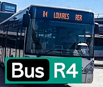 Paris Bus R4 CDG1 To Louvres Gare On Route