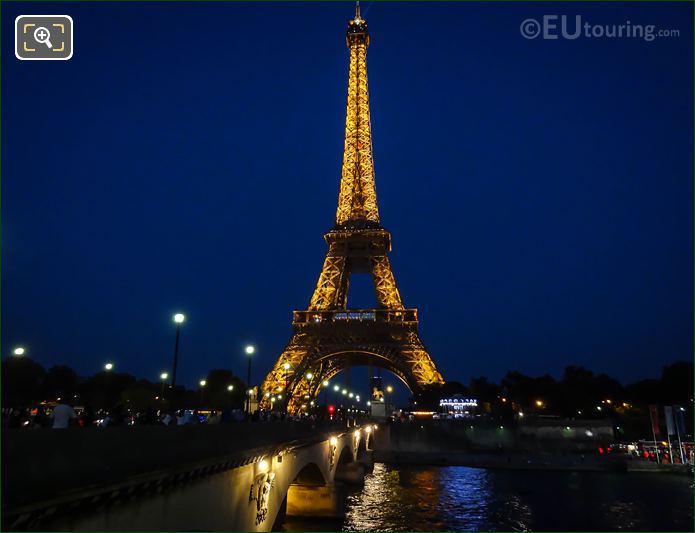 River Seine and the Eiffel Tower lights