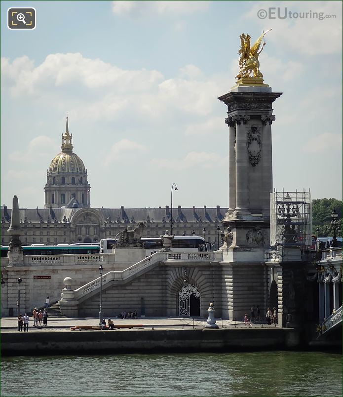 River Seine flowing by Port des Invalides