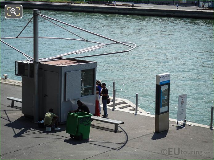 River Seine Batobus dock Port Champs Elysees