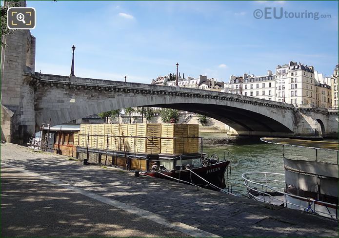 Julia houseboat moored on the River Seine