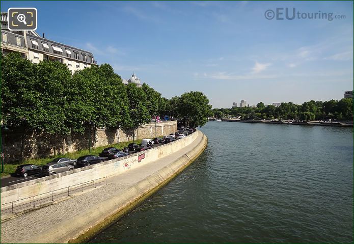Voie Georges Pompidou and River Seine Paris