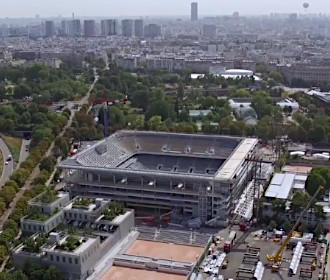 Roland Garros tennis stadium in Paris