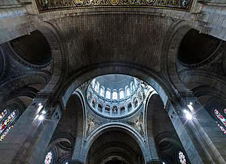 Sacre Coeur Basilica dome ceiling