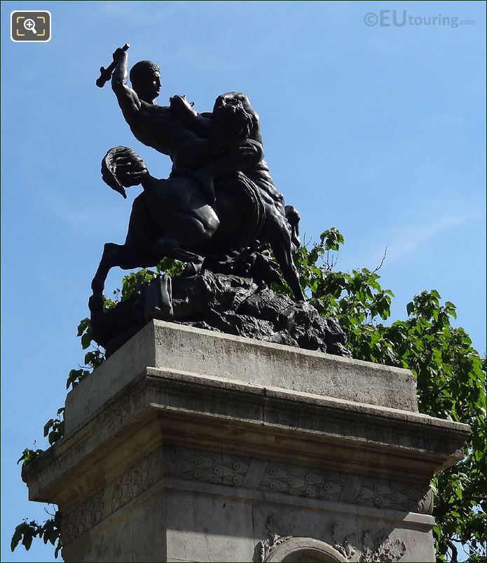 Square Barye bronze statue