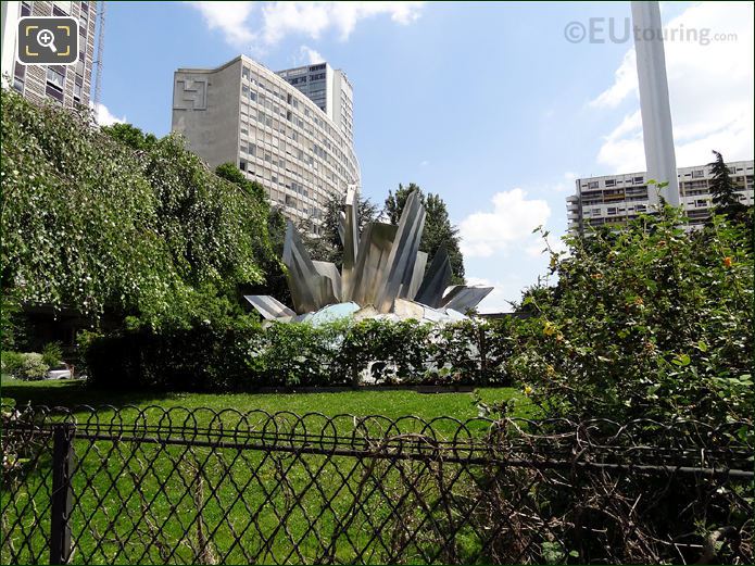 Square Bela Bartok fountain by Jean-Yves Le Chevallier