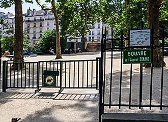 Square de l’Aspirant-Dunand entrance