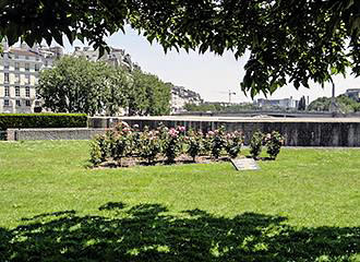 Square de I'Ile-de-France rose garden are