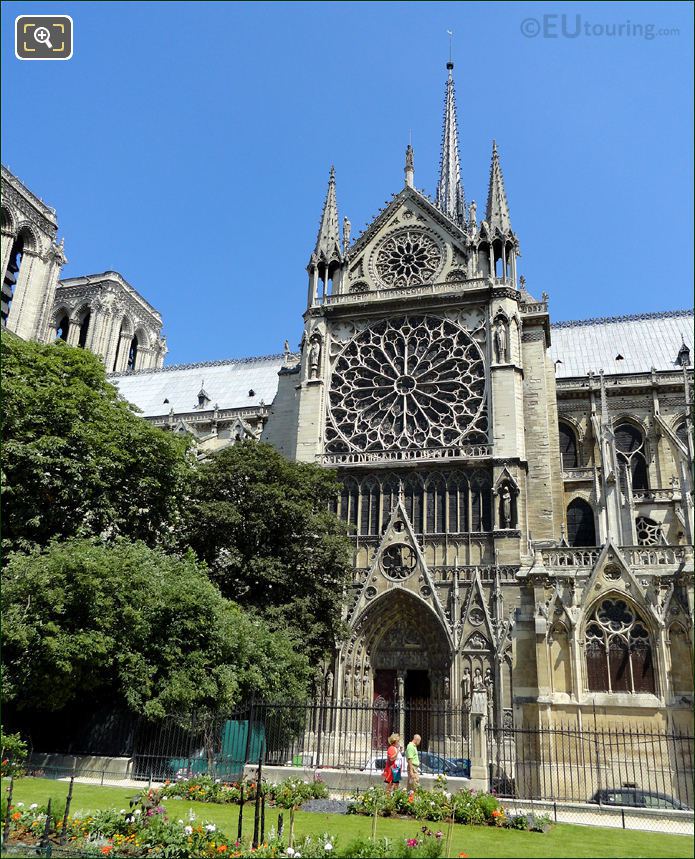 Notre Dame Paris next to Square Jean XXIII