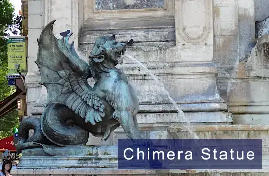 Place Saint-Michel Chimera Statue