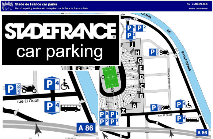 Stade de France car park plan