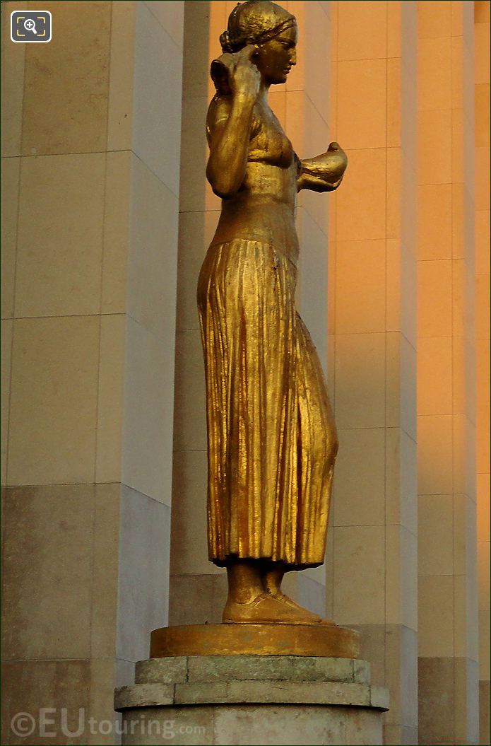 Palais de Chaillot and La Jeunesse statue