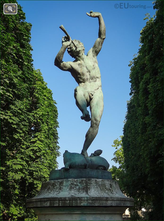 Faune Dansant statue sculpted by Eugene Louis Lequesne