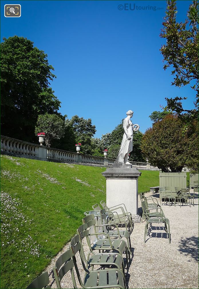 Goddess of Flowers statue on pedestal