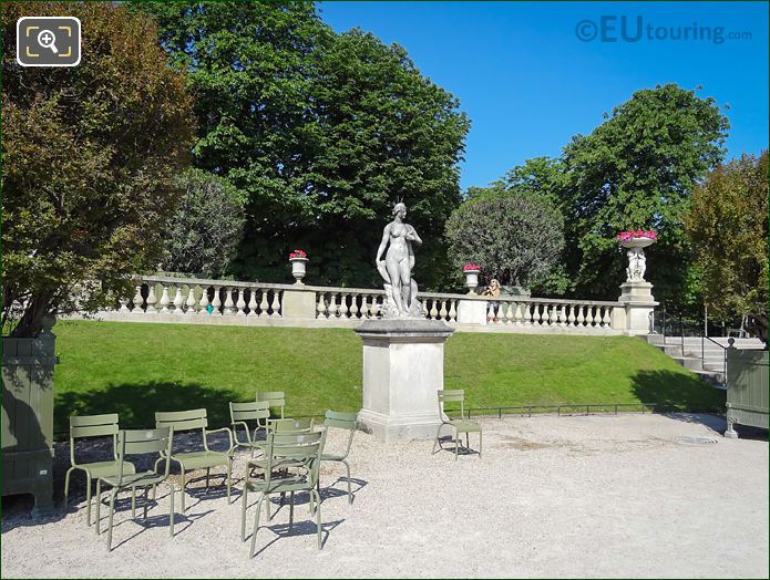 Marble statue Venus au Dauphin at Luxembourg Gardens