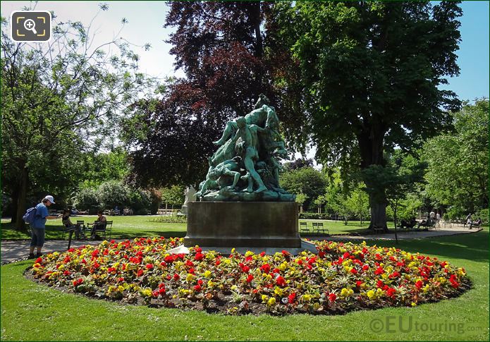 Bronze statue group Triomphe de Silene